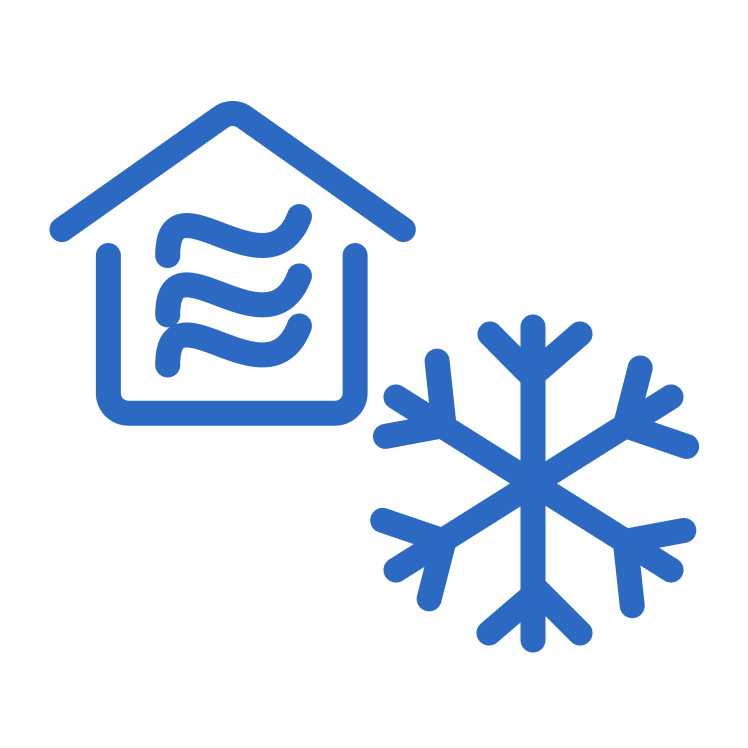 Heating and cooling icon